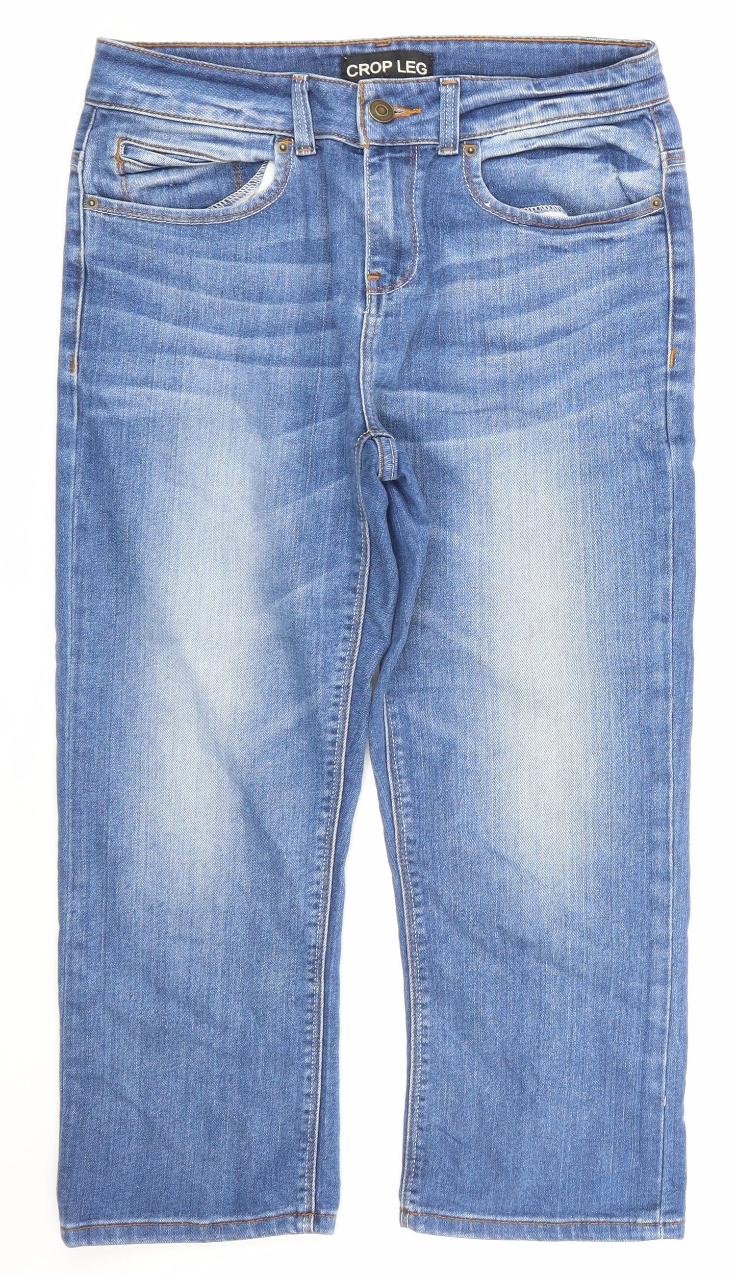 Peacocks Womens Blue  Denim Cropped Jeans Size 10