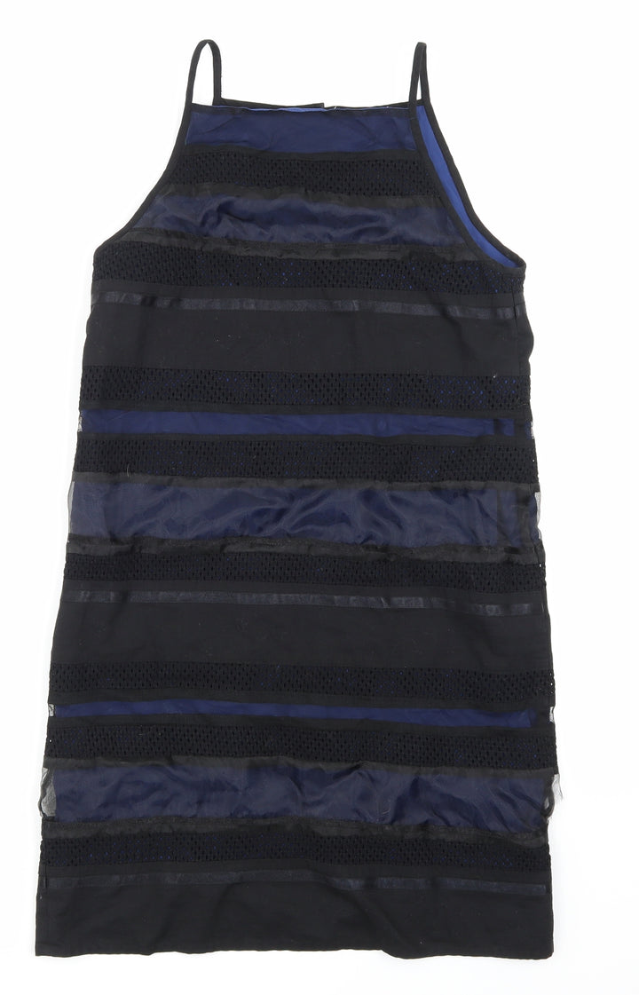 Finery Womens Black Striped Pencil Dress Size 8