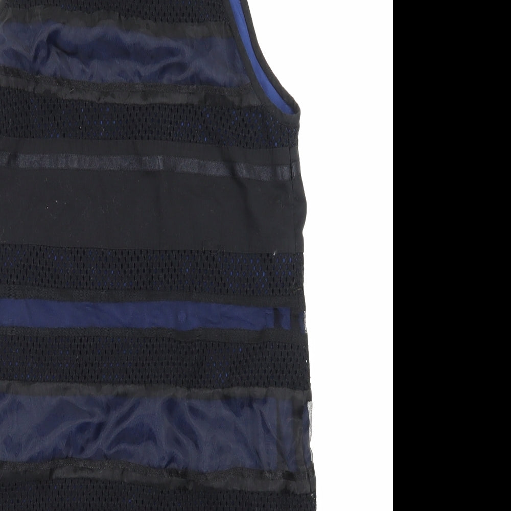 Finery Womens Black Striped  Pencil Dress  Size 8