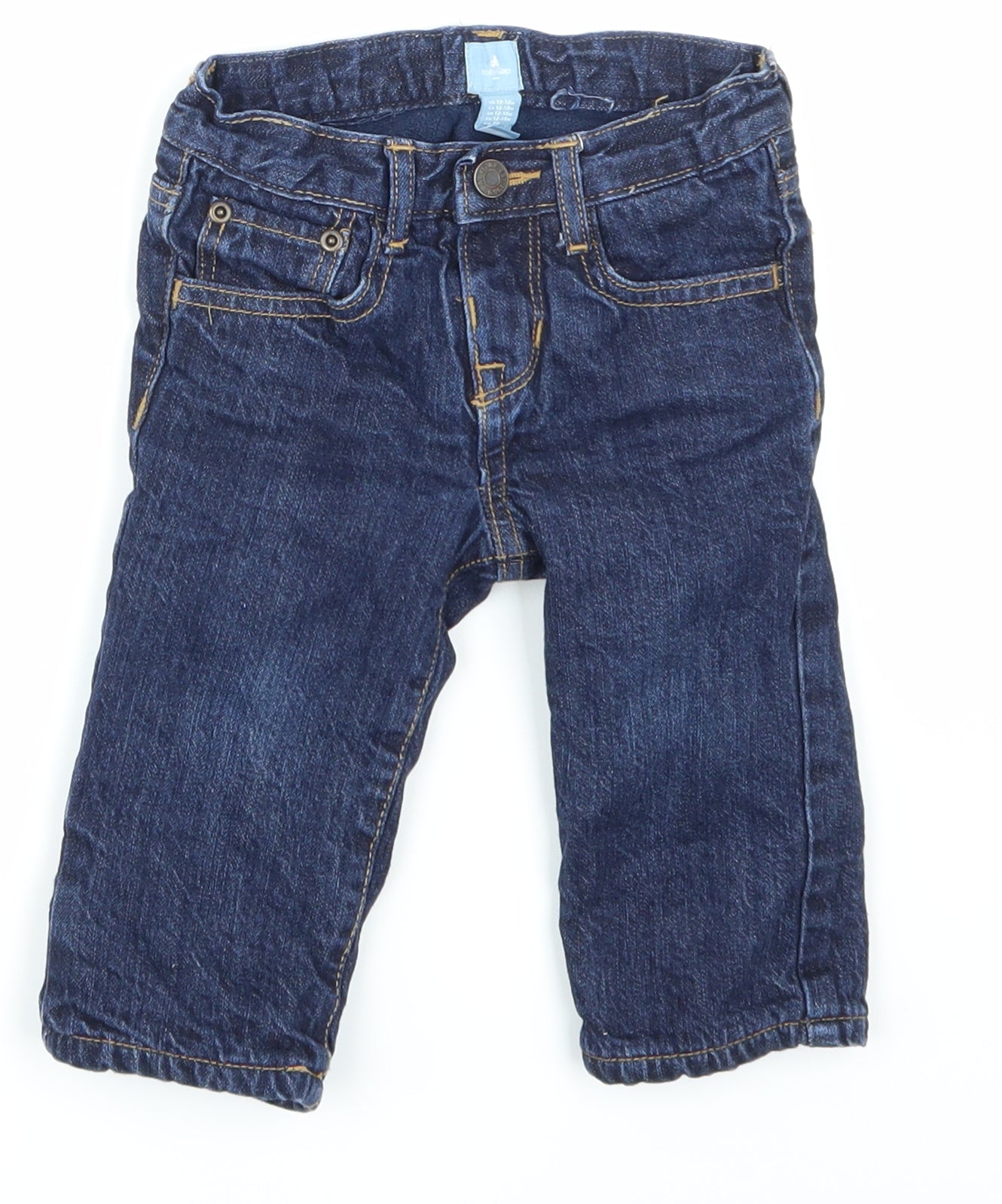 Gap Boys Blue Ikat Denim Cargo Jeans Size 12-18 Months