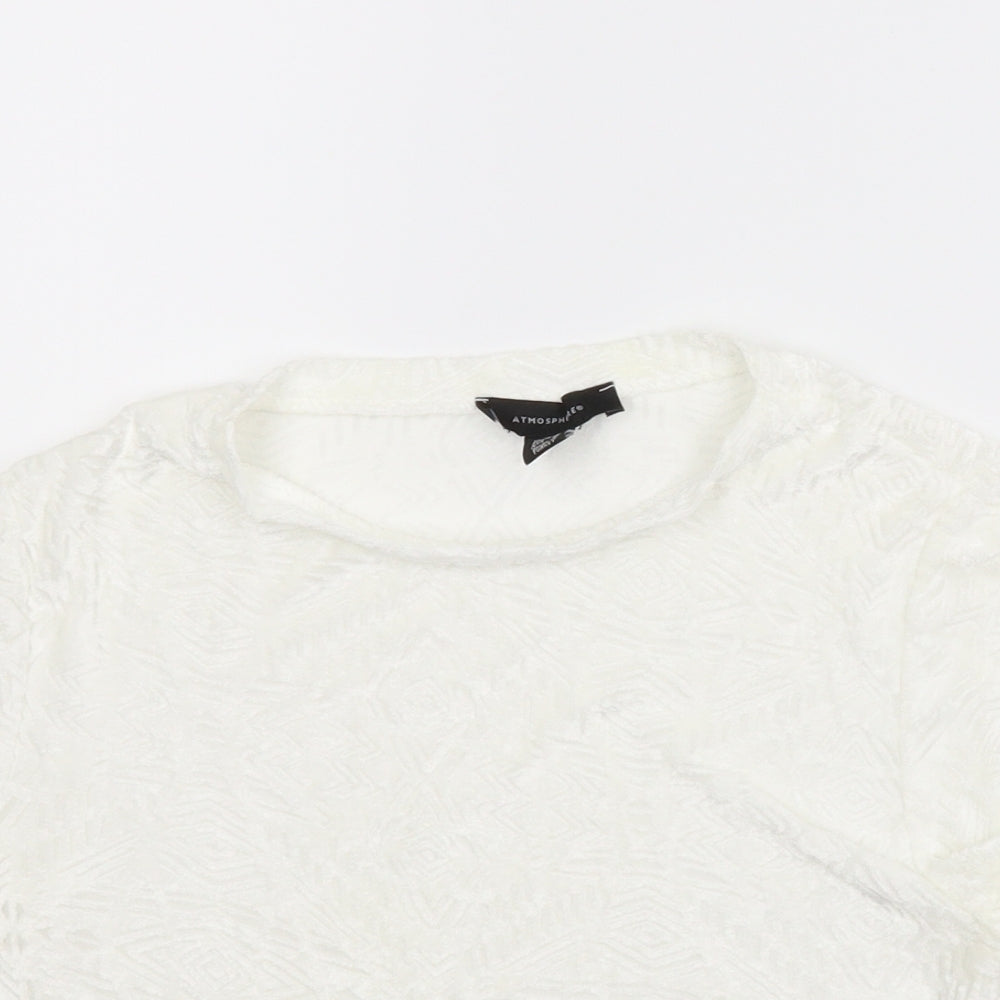 Atmosphere Womens White   Basic T-Shirt Size 14