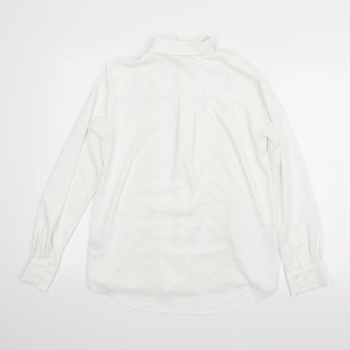 H&M Womens White   Basic Button-Up Size 6