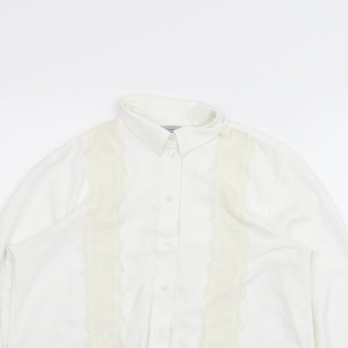 H&M Womens White   Basic Button-Up Size 6