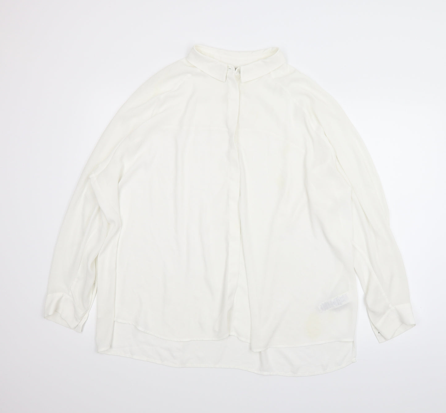 M&S Womens White   Basic Blouse Size 20