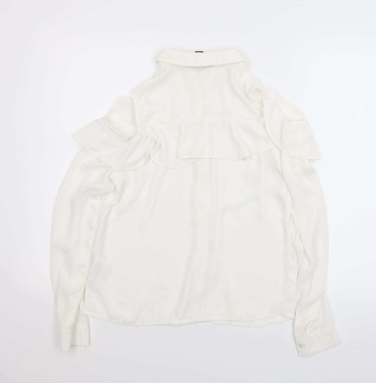 New Look Womens White   Basic Button-Up Size 8