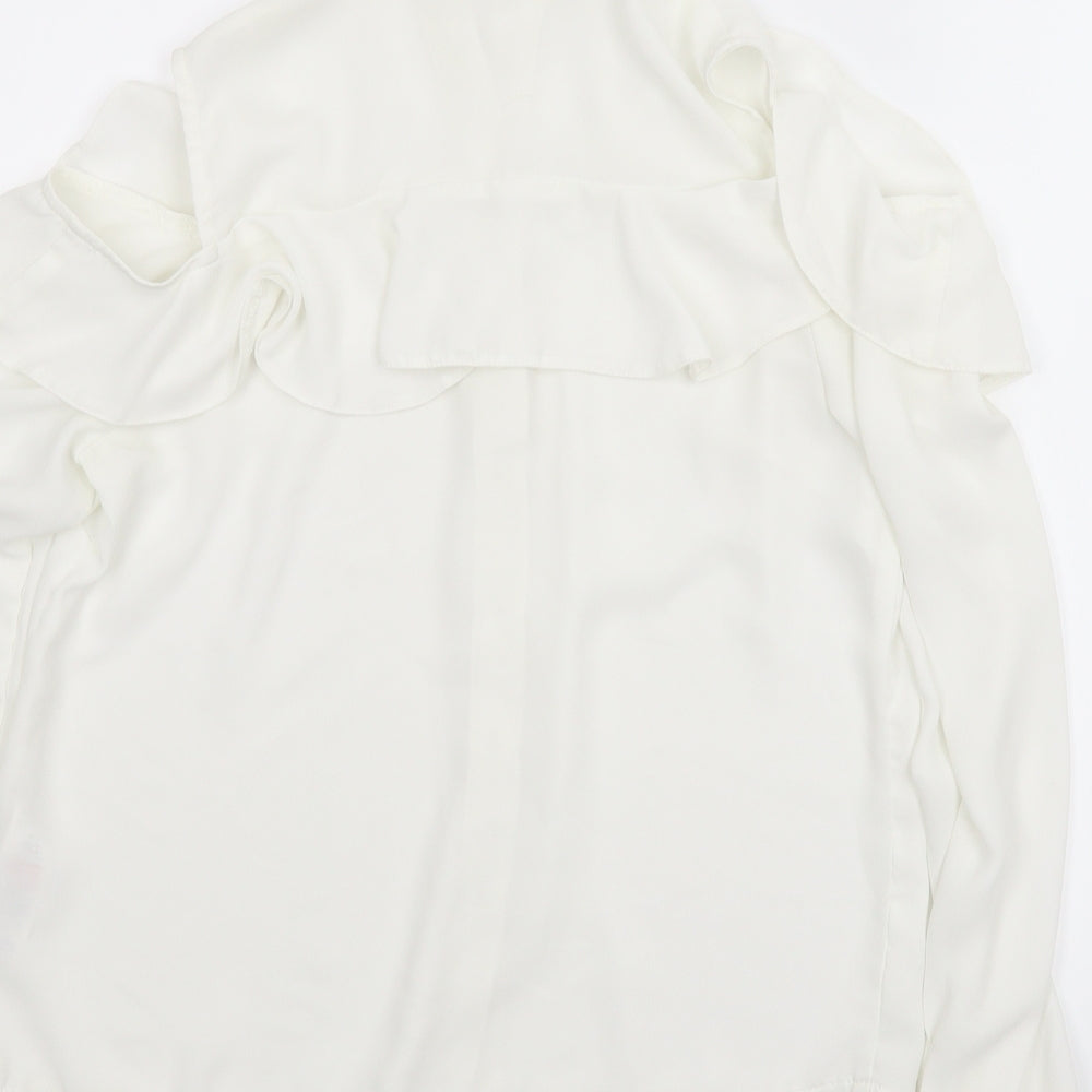 New Look Womens White   Basic Button-Up Size 8