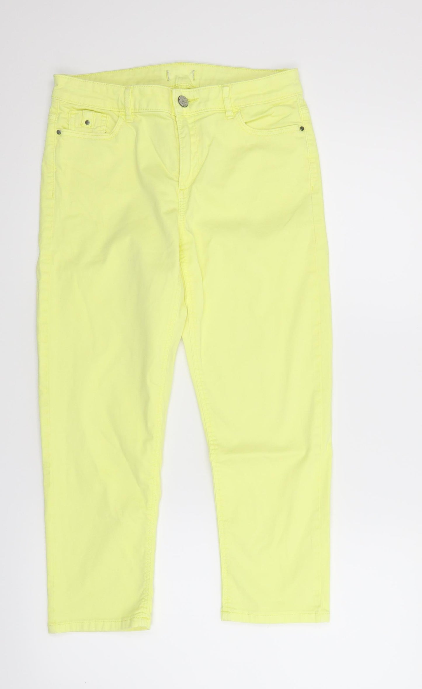 Preworn Womens Yellow   Cropped Jeans Size 10 L21 in