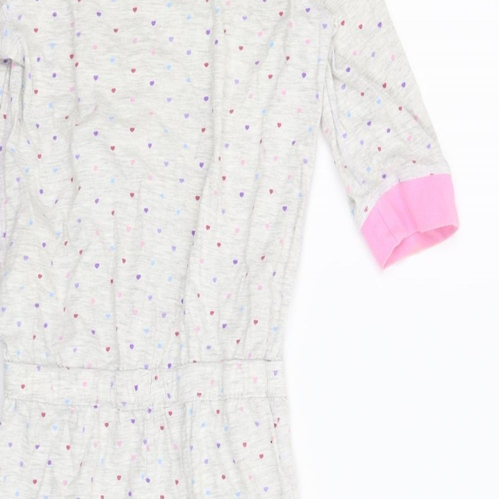 Primark Girls Grey Spotted  Top One Piece Size 11-12 Years