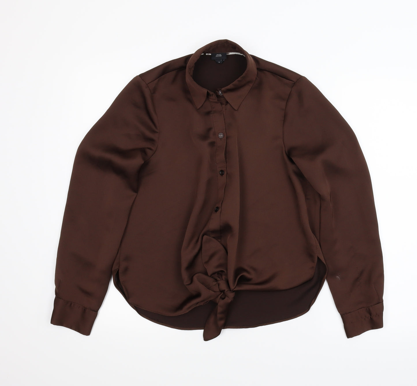 River Island Womens Brown   Basic Blouse Size 8