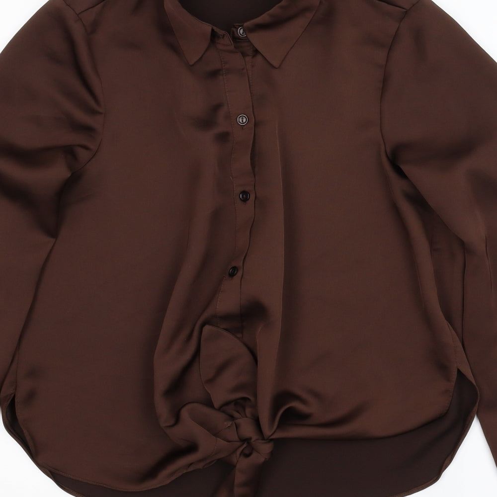 River Island Womens Brown   Basic Blouse Size 8