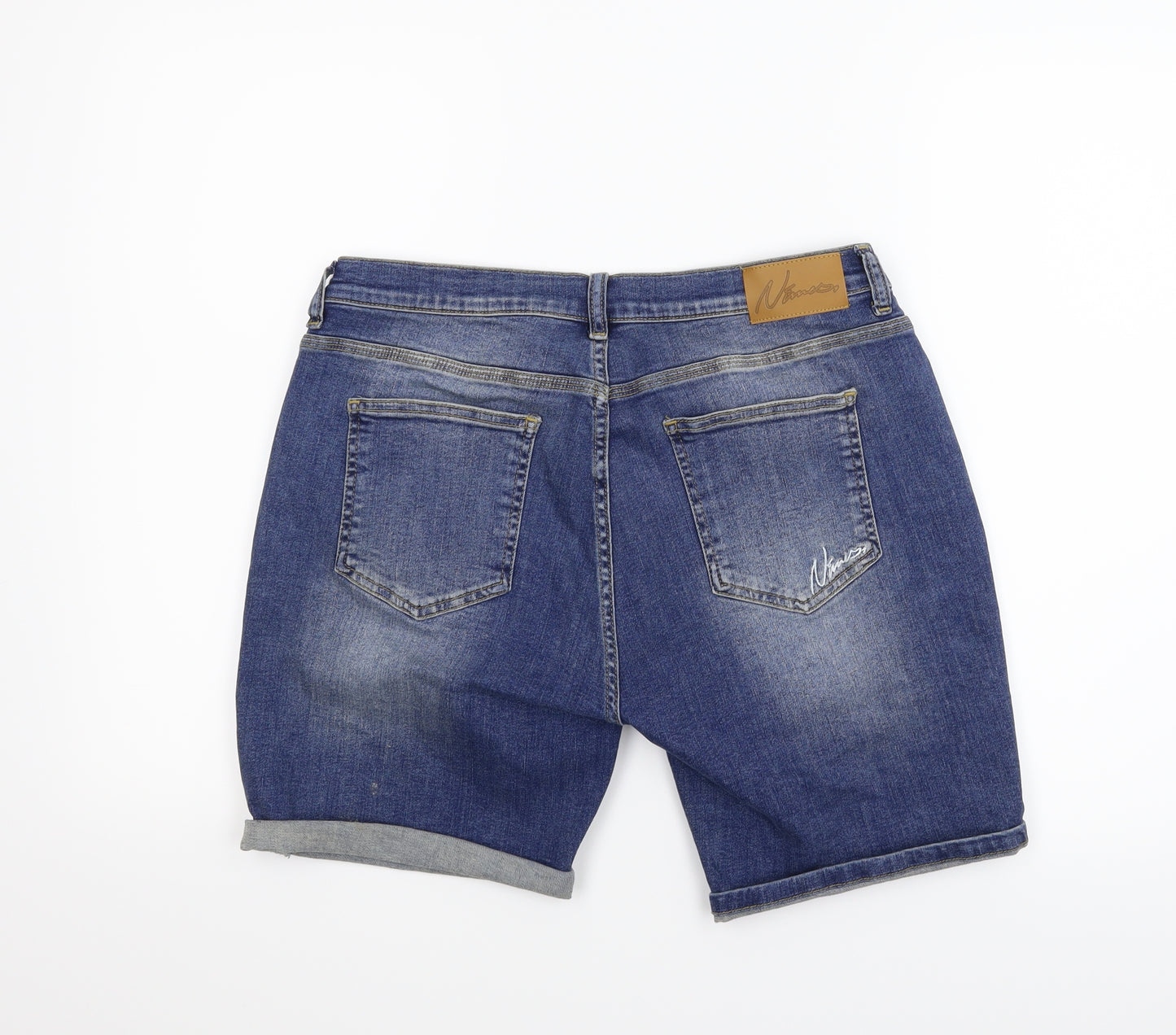 Nimes Mens Blue  Denim Bermuda Shorts Size 34 in