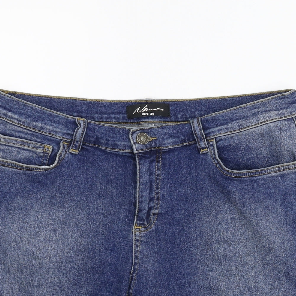 Nimes Mens Blue  Denim Bermuda Shorts Size 34 in