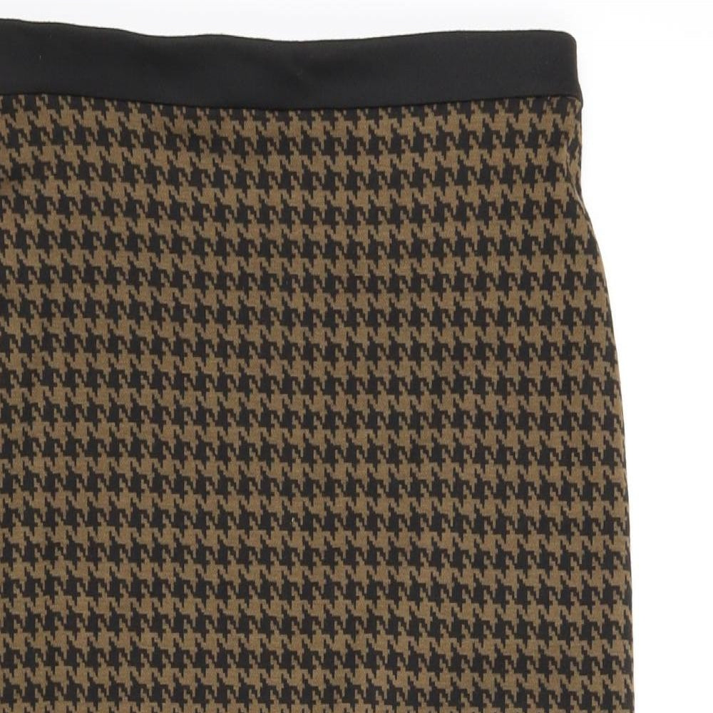 George Womens Brown Houndstooth  Bandage Skirt Size 8