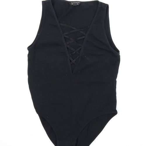 Topshop Womens Black   Leotard One-Piece Size 8