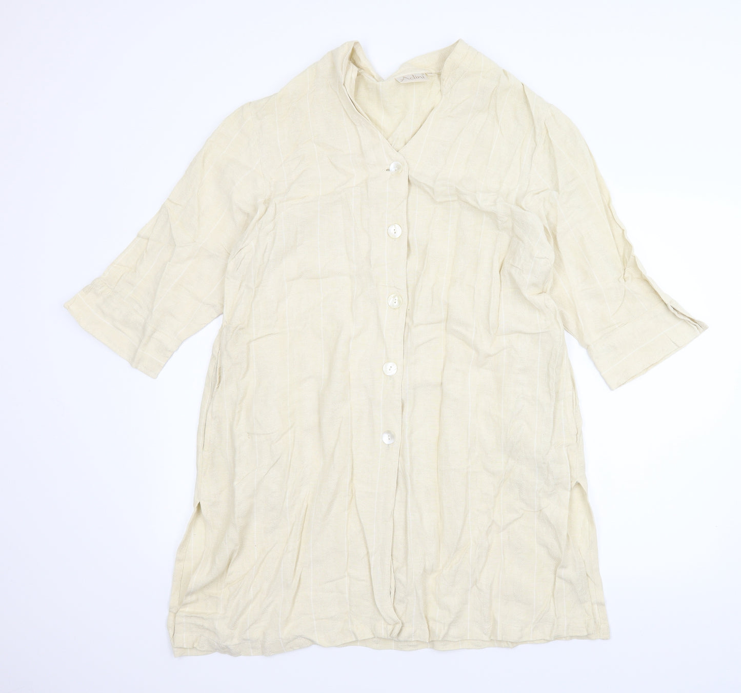 Adini Womens Beige   Shirt Dress  Size M