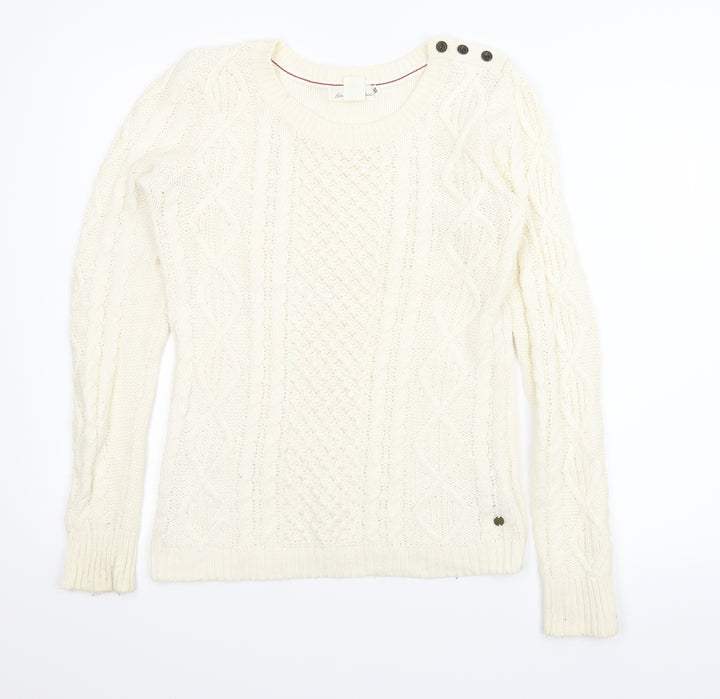 H&M Womens Beige Pullover Jumper Size S