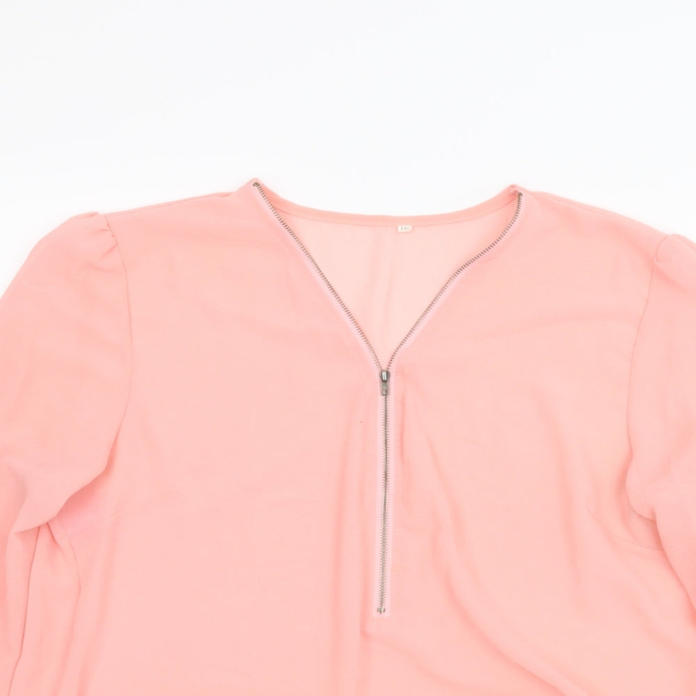 Preworn Womens Pink   Basic Blouse Size 2XL