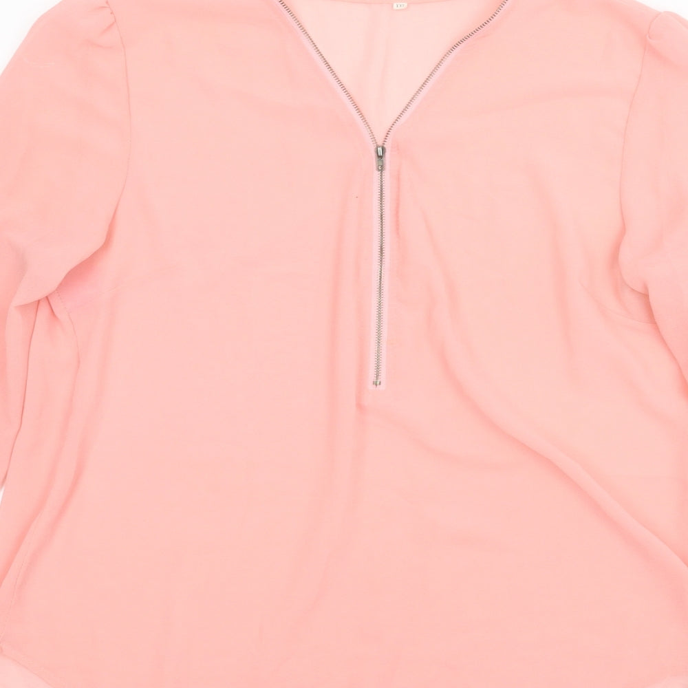 Preworn Womens Pink   Basic Blouse Size 2XL