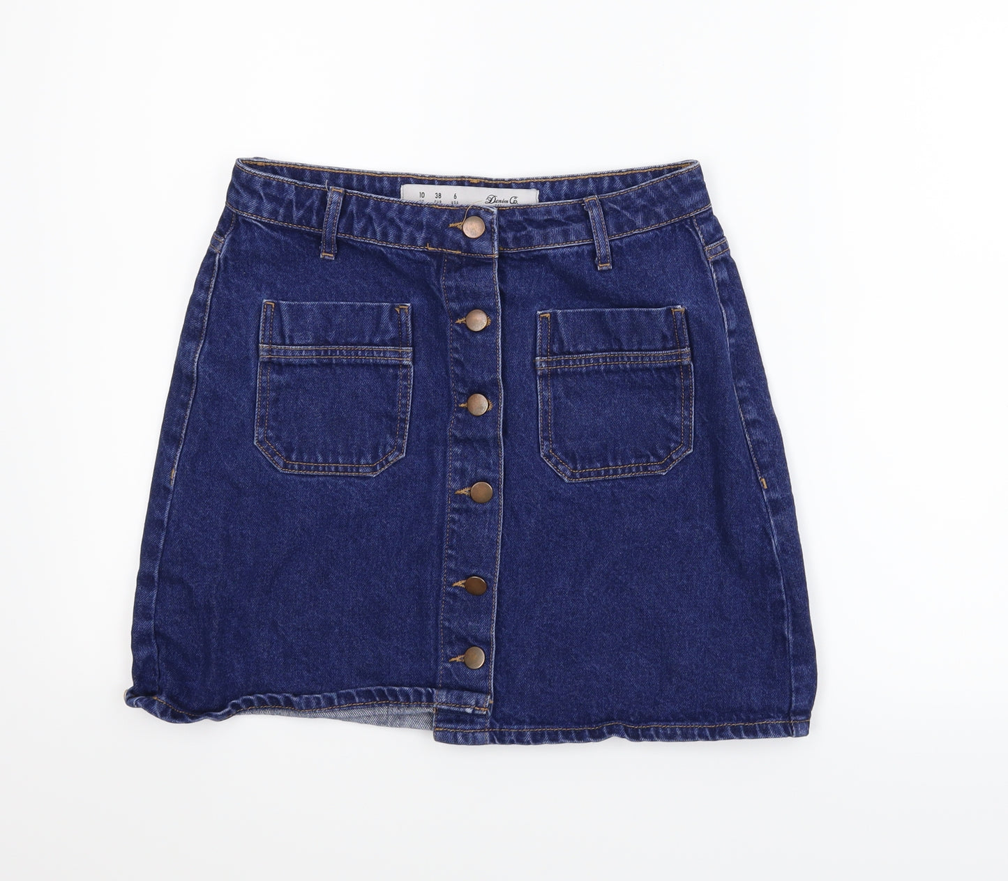 Denim Co Womens Blue   A-Line Skirt Size 10