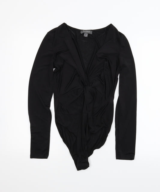 Front view of Primark women’s black leotard one-piece, size XS