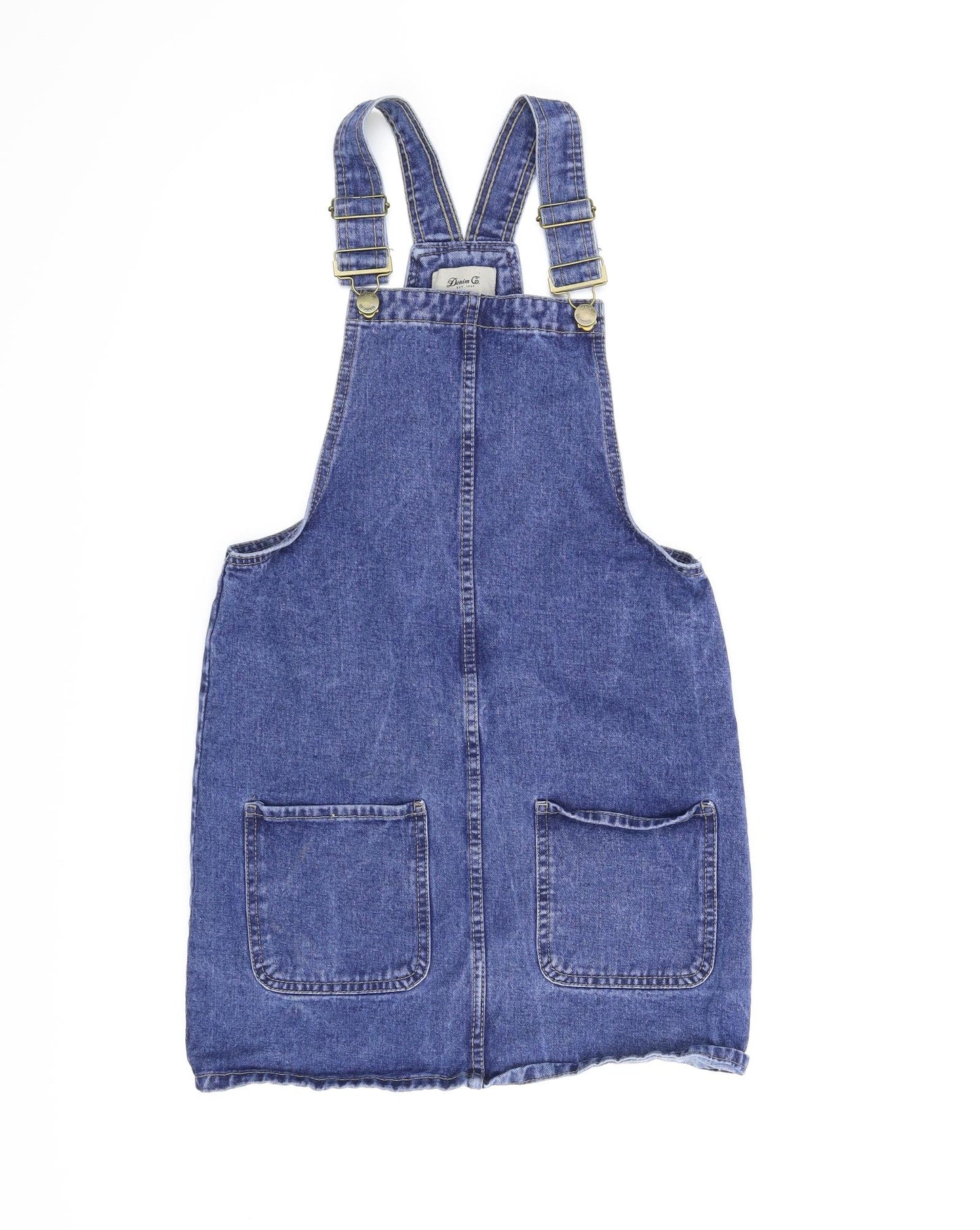 Denim Co Womens Blue  Denim Pinafore/Dungaree Dress  Size 6