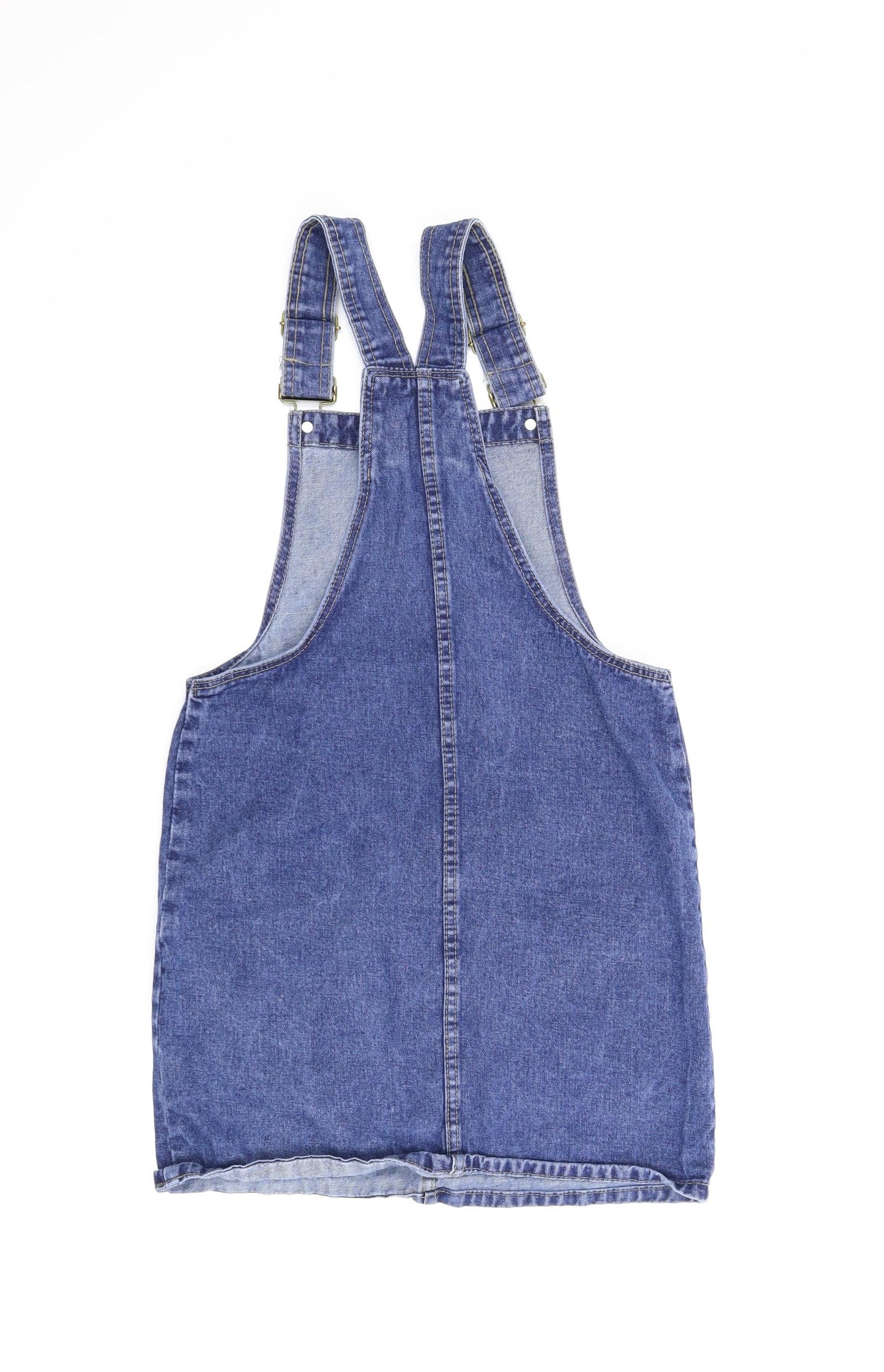 Denim Co Womens Blue  Denim Pinafore/Dungaree Dress  Size 6