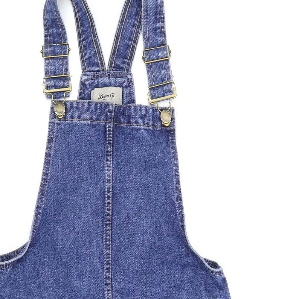 Denim Co Womens Blue  Denim Pinafore/Dungaree Dress  Size 6