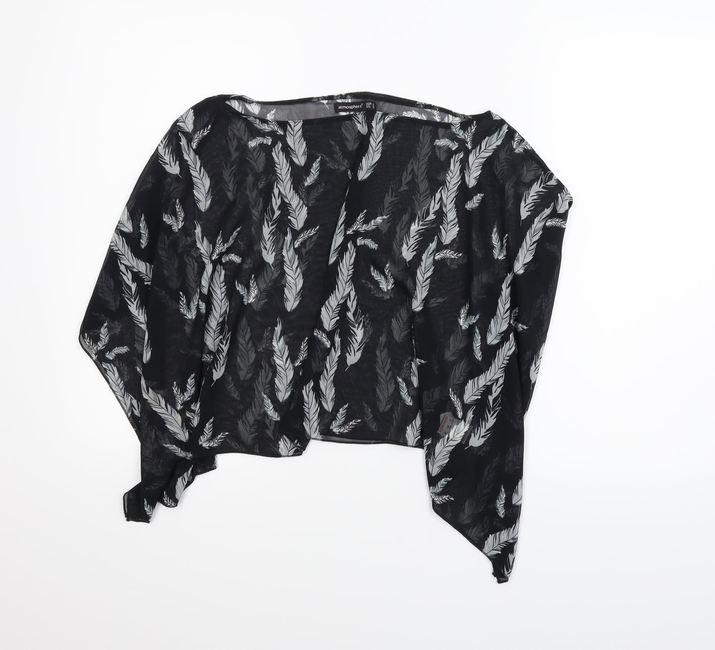 Primark Womens Black Floral  Kimono Blouse Size 12