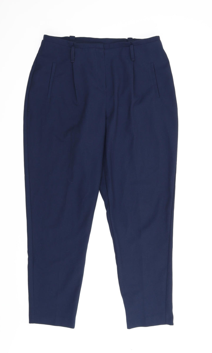 Atmosphere Womens Blue Carrot Trousers Size 14 L26 in