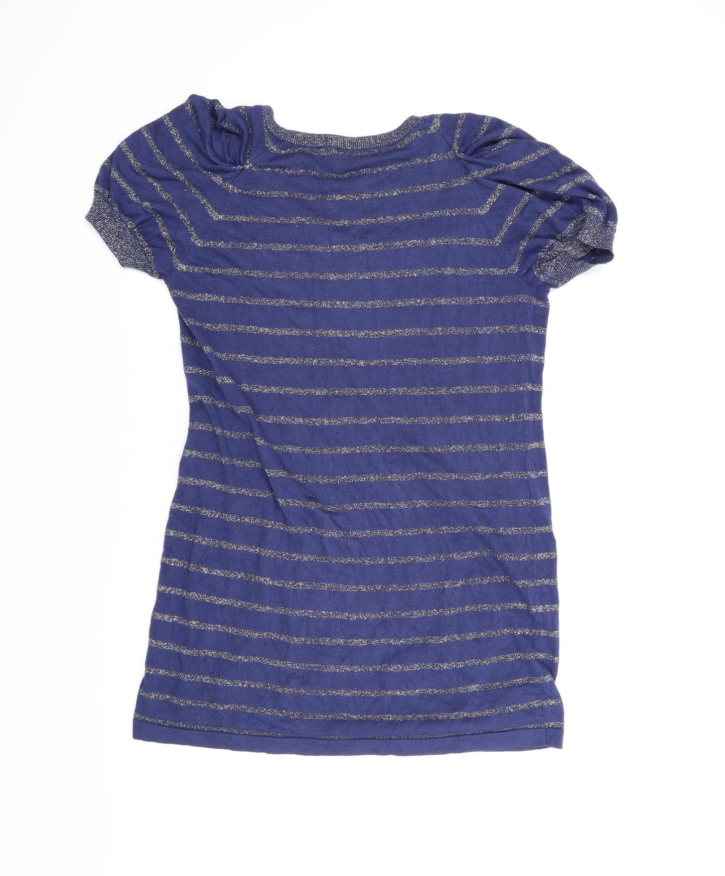 George Womens Blue Striped  A-Line  Size 16