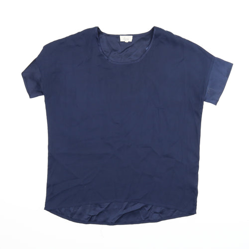 Linea Womens Blue   Basic Blouse Size 8