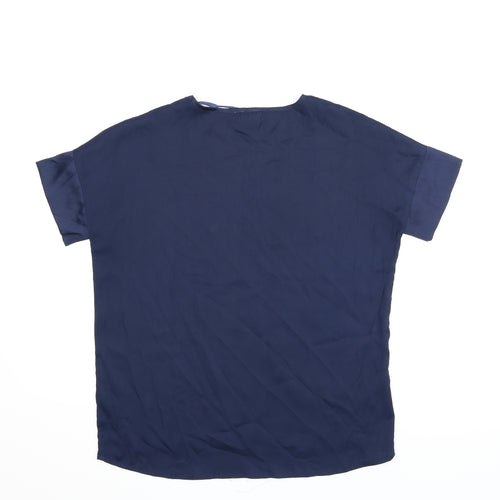 Linea Womens Blue   Basic Blouse Size 8