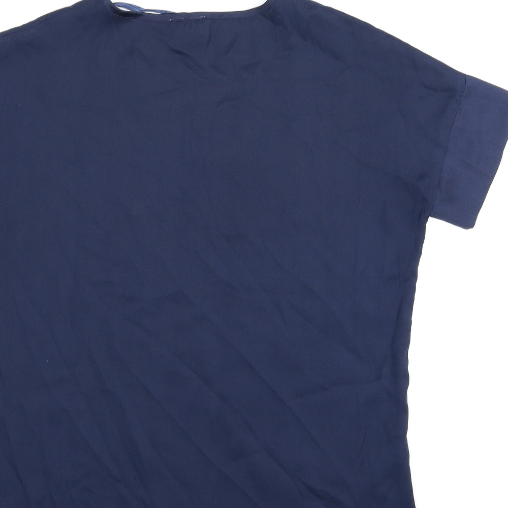 Linea Womens Blue   Basic Blouse Size 8
