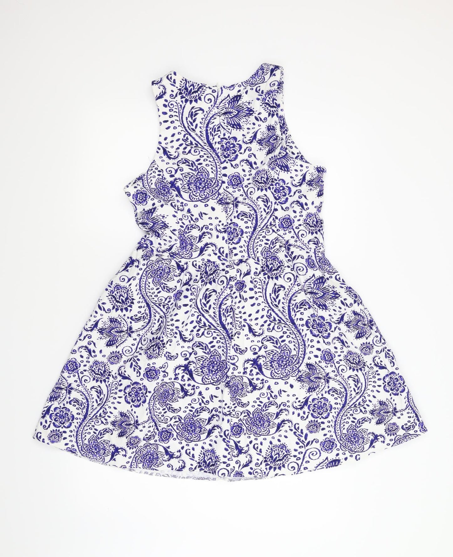 New Look Womens Blue Paisley  A-Line  Size 14