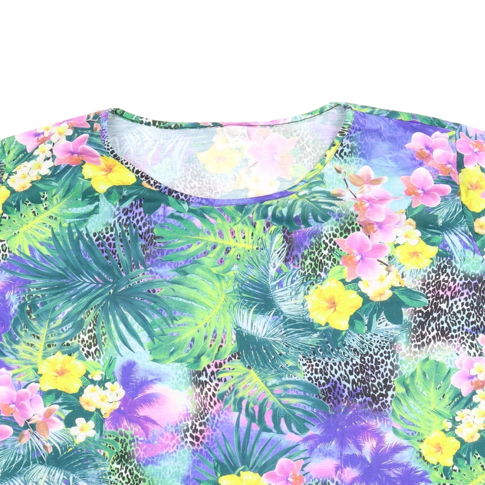 Ales Ltd Womens Multicoloured Floral  Basic Blouse Size 30