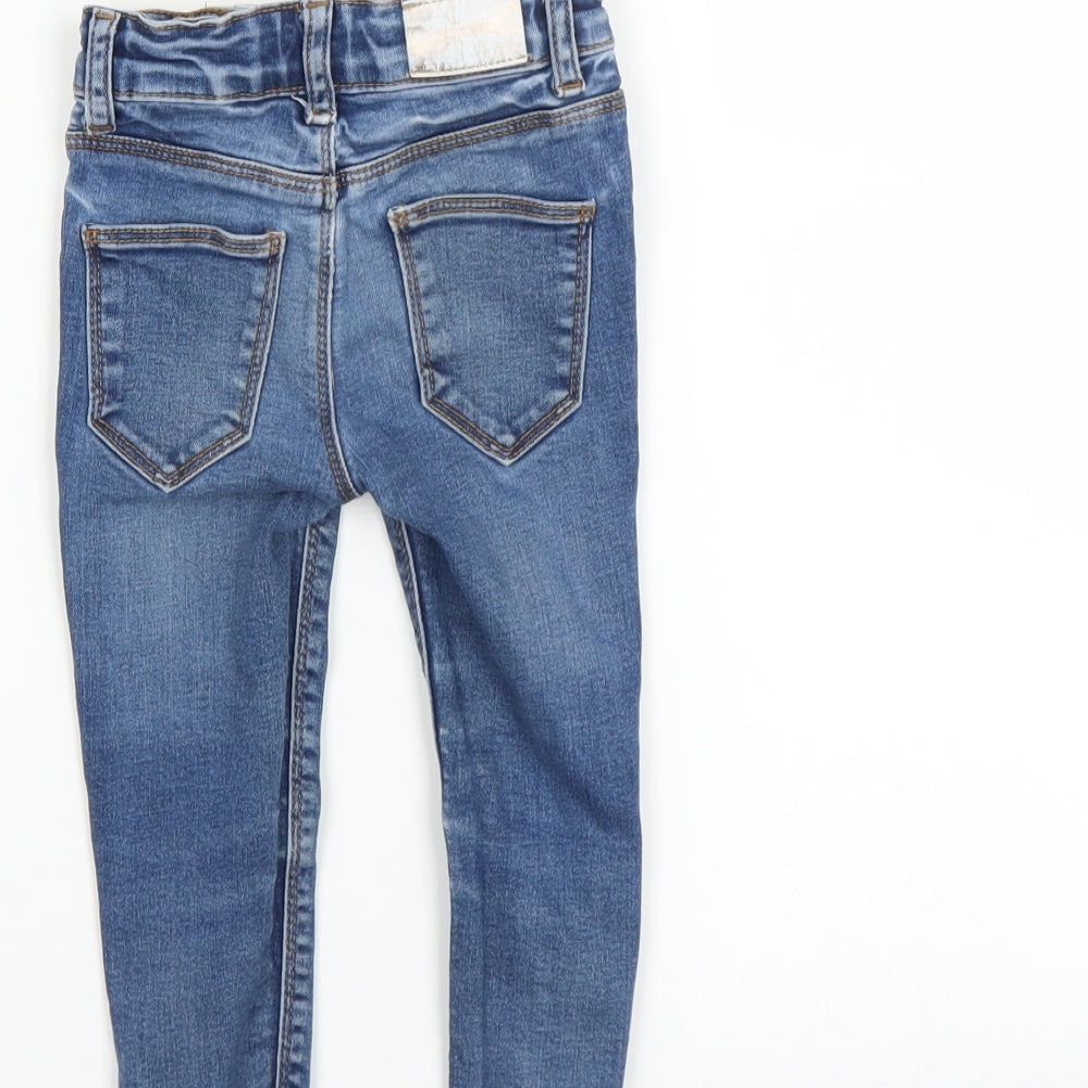 Primark Girls Blue  Denim Skinny Jeans Size 2-3 Years