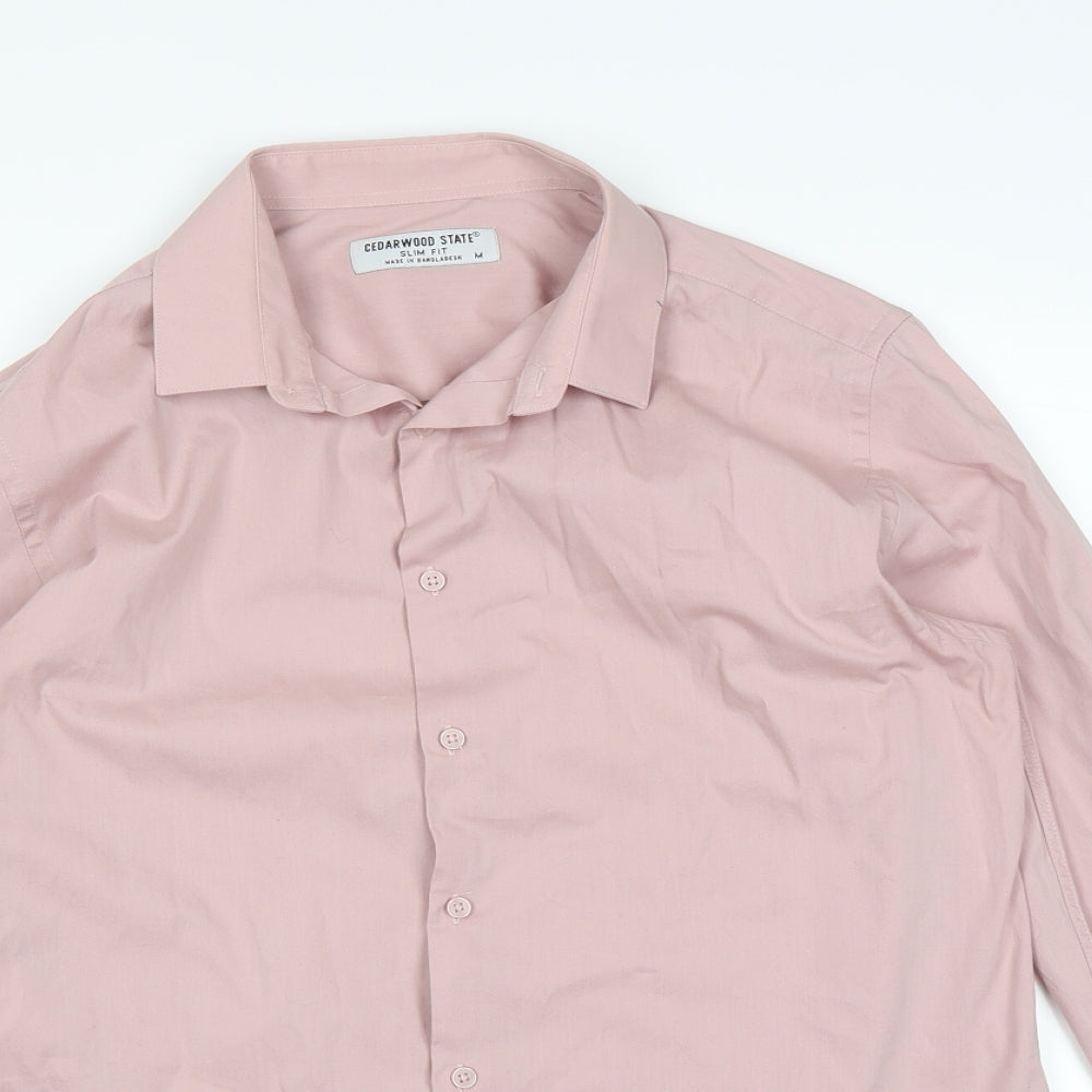 Cedar Wood State Mens Pink    Dress Shirt Size M