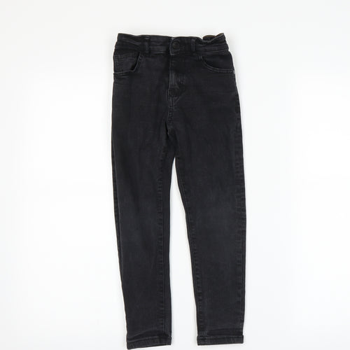George Boys Black  Denim Skinny Jeans Size 6-7 Years