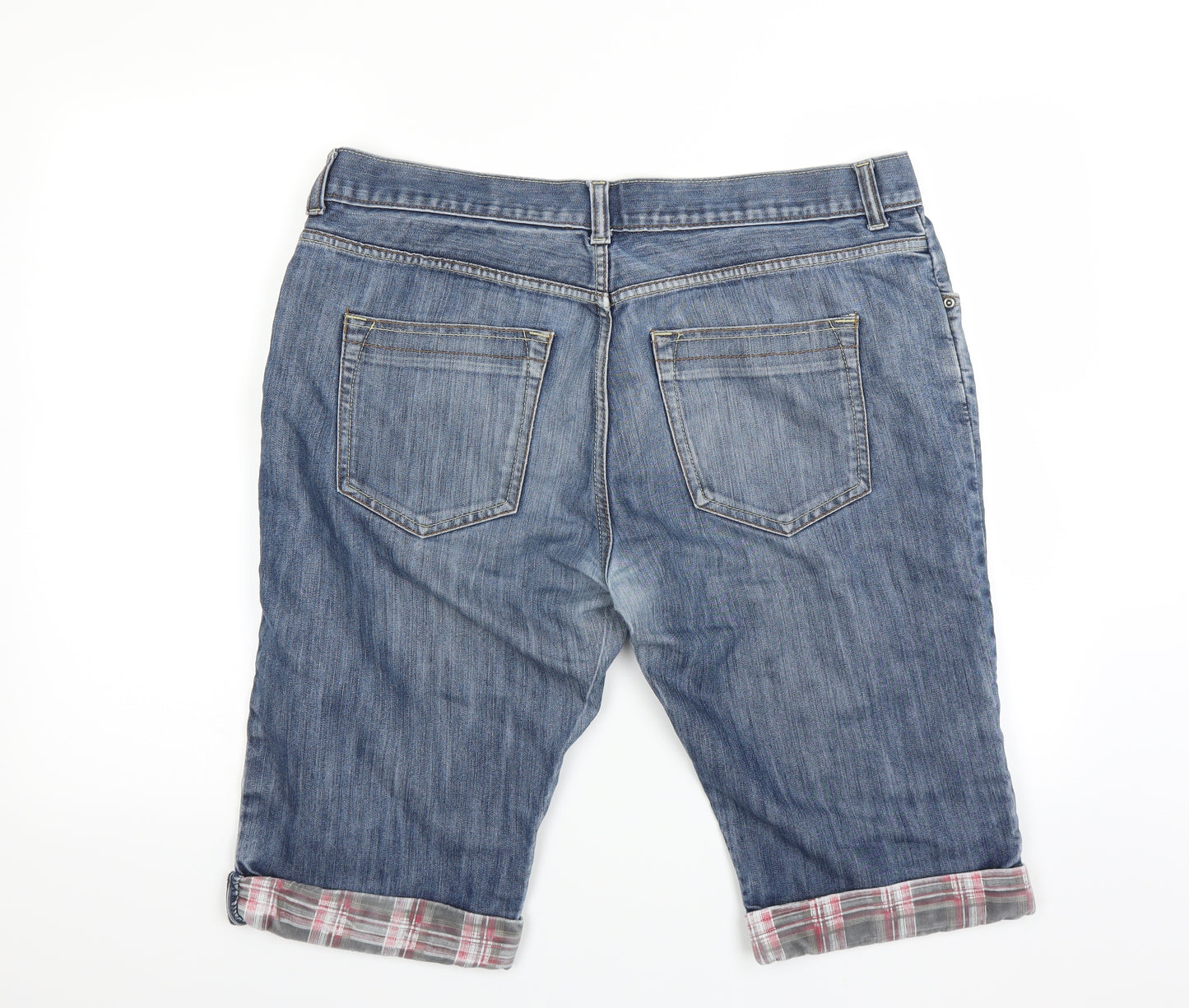 Primark Mens Black  Denim Bermuda Shorts Size 38 in - Turn up hem