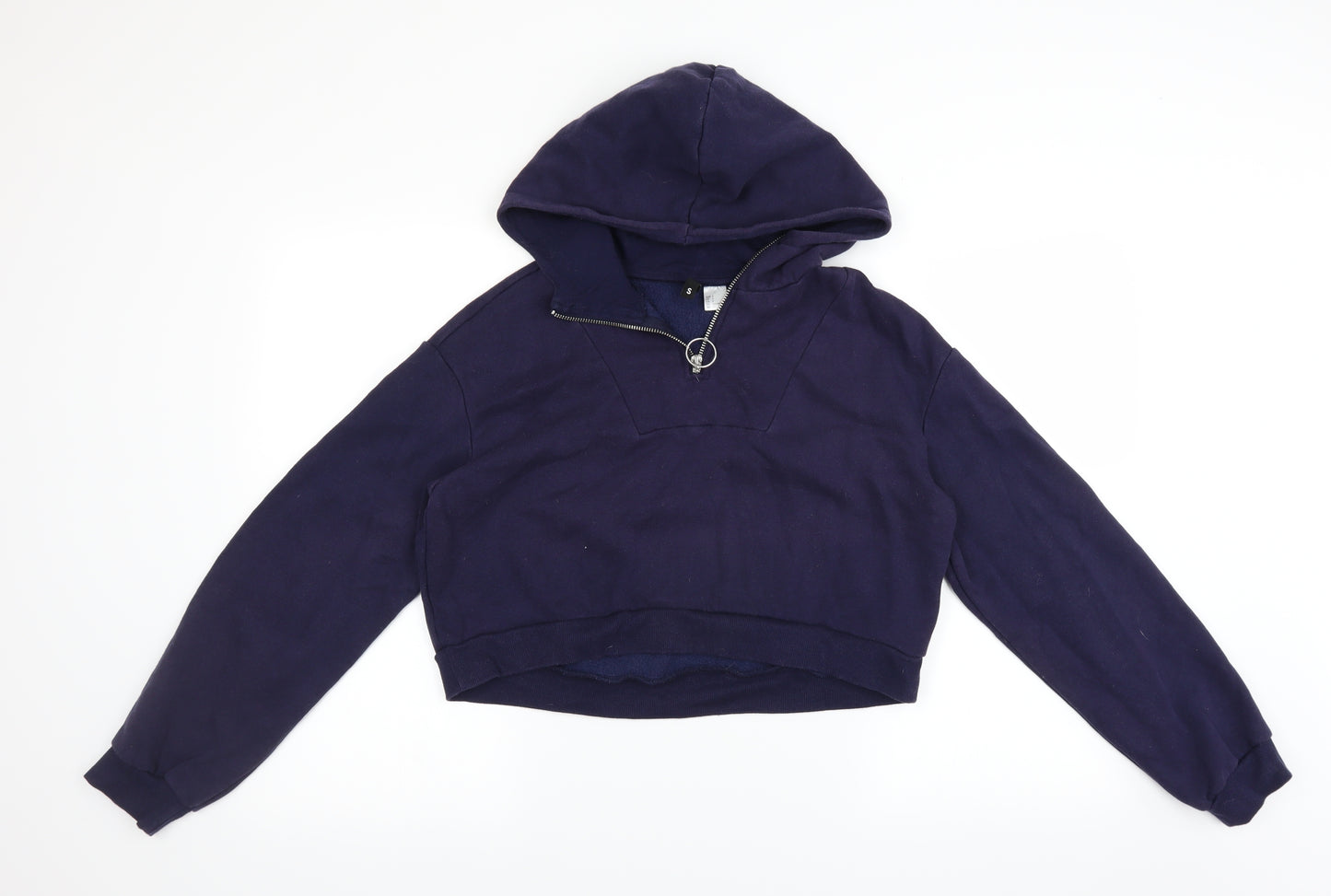 Divided by H&M Womens Blue   Pullover Hoodie Size S  - CROPPED