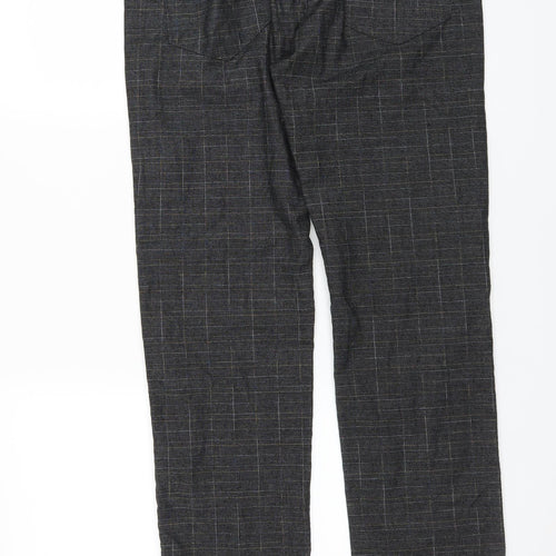 Fashion Apparel Womens Grey Check  Trousers  Size 34 in L29 in