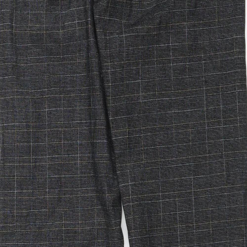 Fashion Apparel Womens Grey Check  Trousers  Size 34 in L29 in