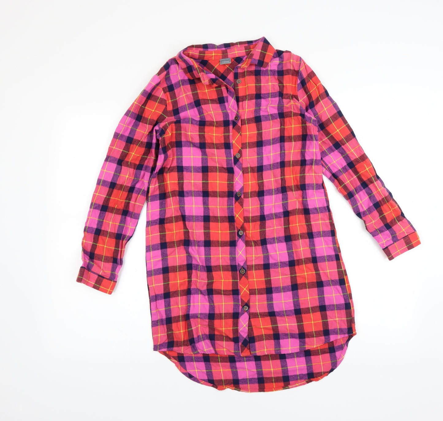 NEXT Girls Pink Check  Top Nightshirt Size 12 Years