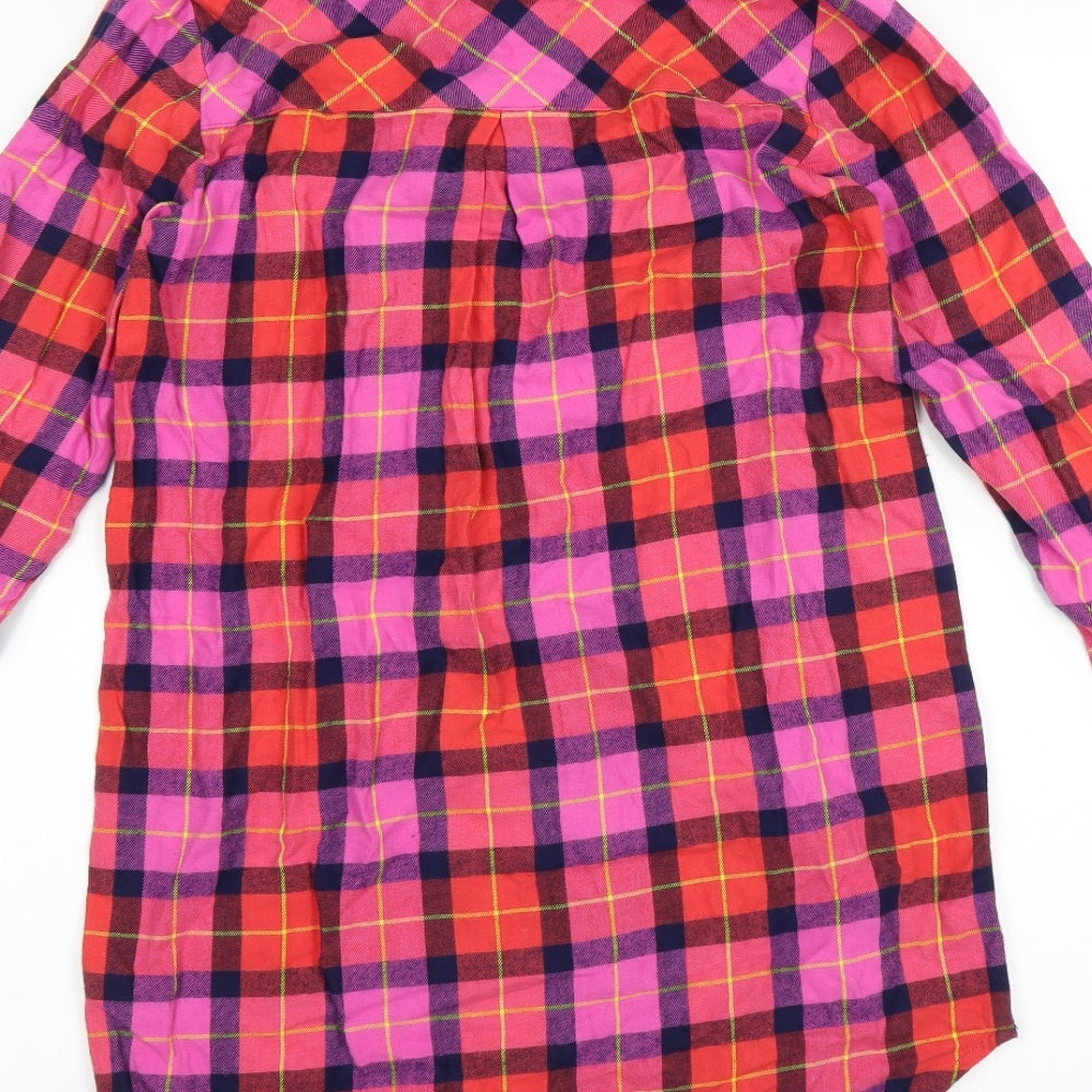 NEXT Girls Pink Check  Top Nightshirt Size 12 Years