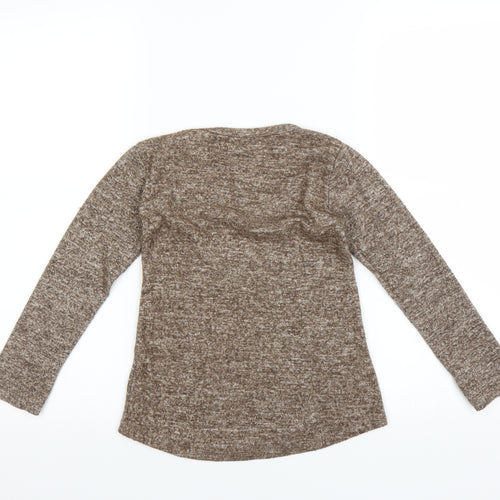 atabay Girls Brown   Pullover Jumper Size 7-8 Years  - cat