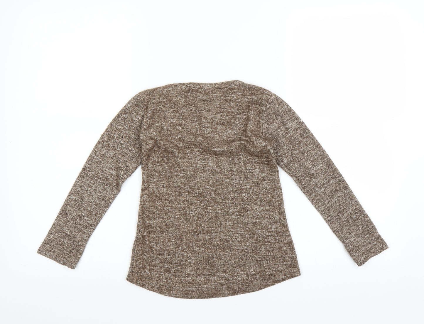 atabay Girls Brown   Pullover Jumper Size 7-8 Years  - cat
