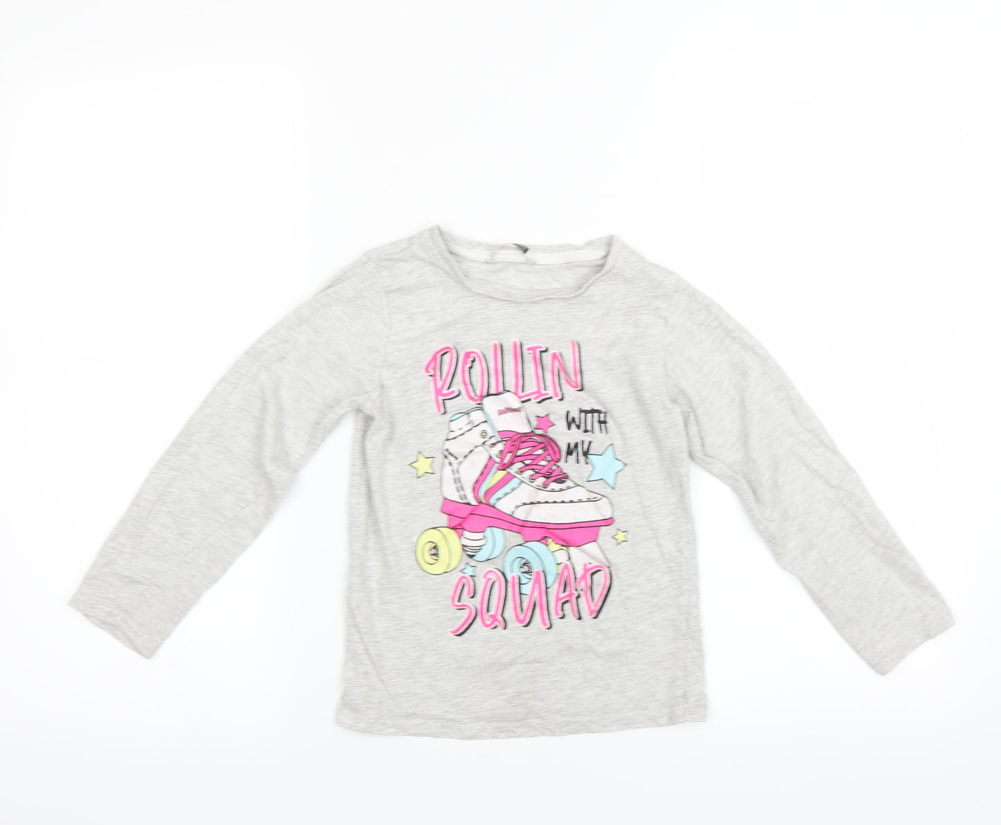 PEP & CO Girls Grey   Basic T-Shirt Size 7-8 Years  - skating