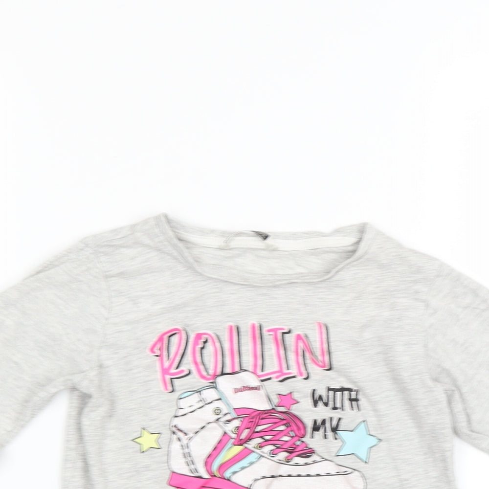 PEP & CO Girls Grey   Basic T-Shirt Size 7-8 Years  - skating