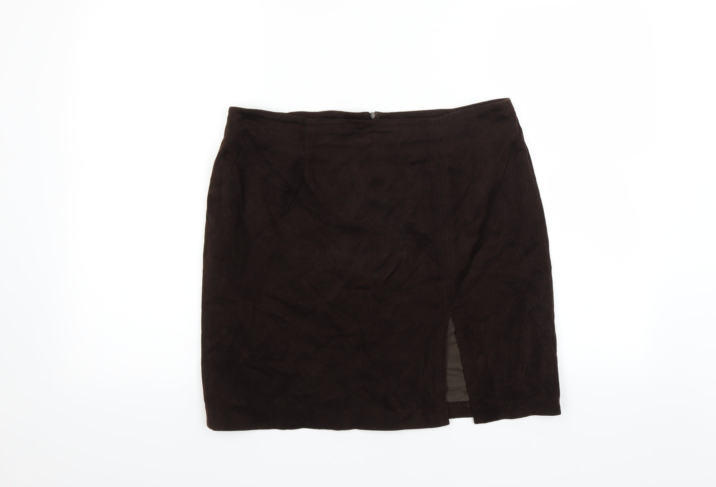 Dorothy Perkins Womens Brown   A-Line Skirt Size 14