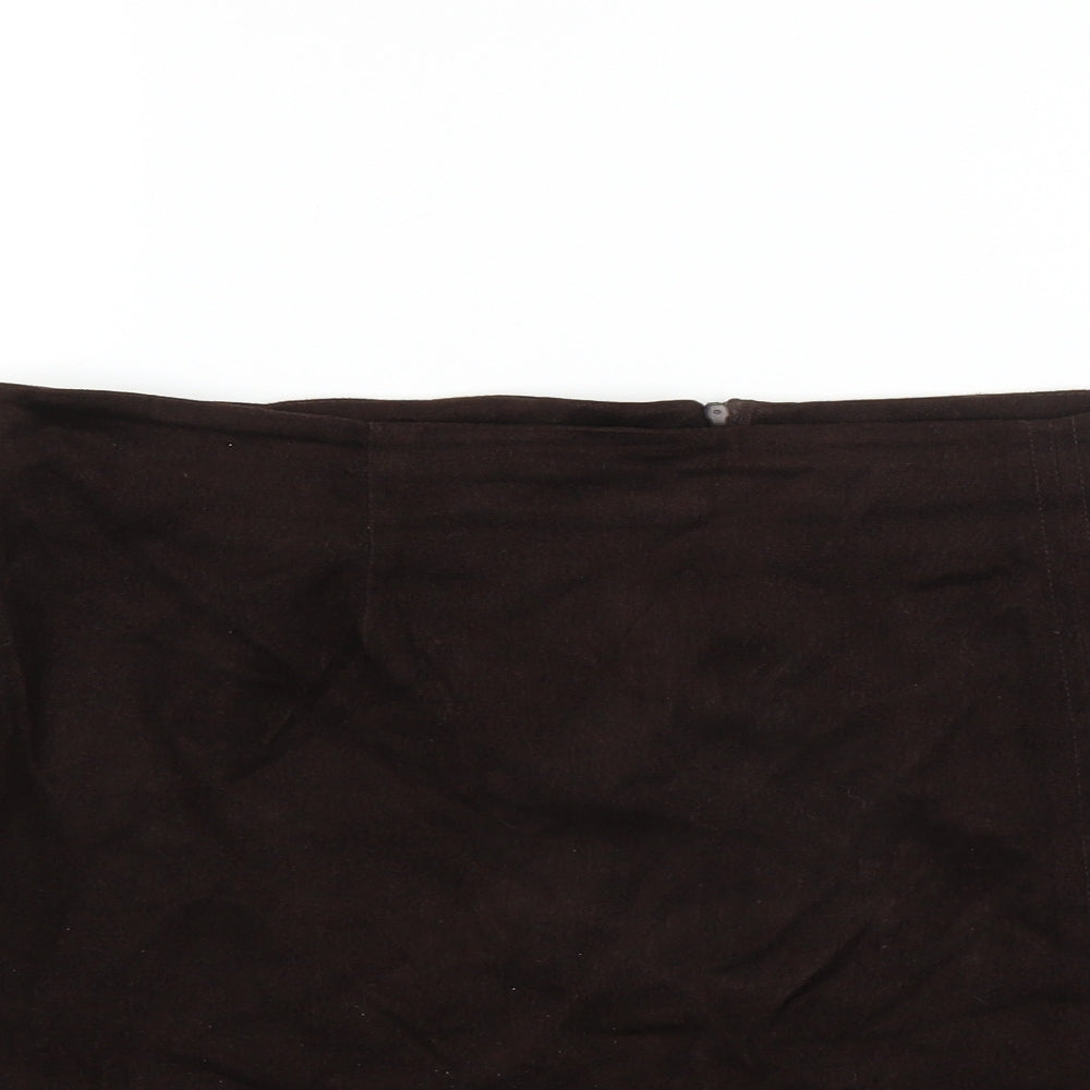 Dorothy Perkins Womens Brown   A-Line Skirt Size 14